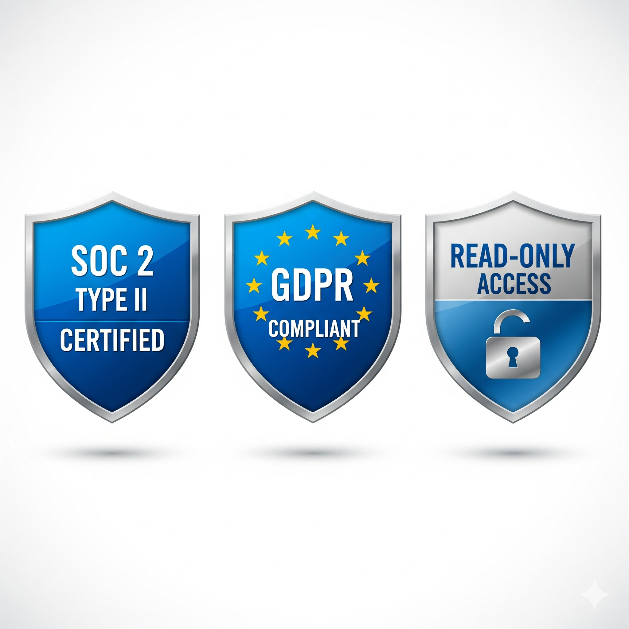 SOC 2 Type II, GDPR Compliant, Read-Only Access